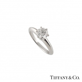 Tiffany & Co. Diamond Setting Band Platinum Ring 1.08ct H/VS1 XXX